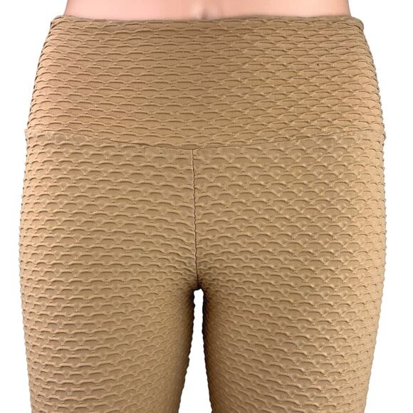 Booty by Brabants Brown Croco Skin Seamless High Rise Textured Leggings Pants OS - Picture 4 of 6